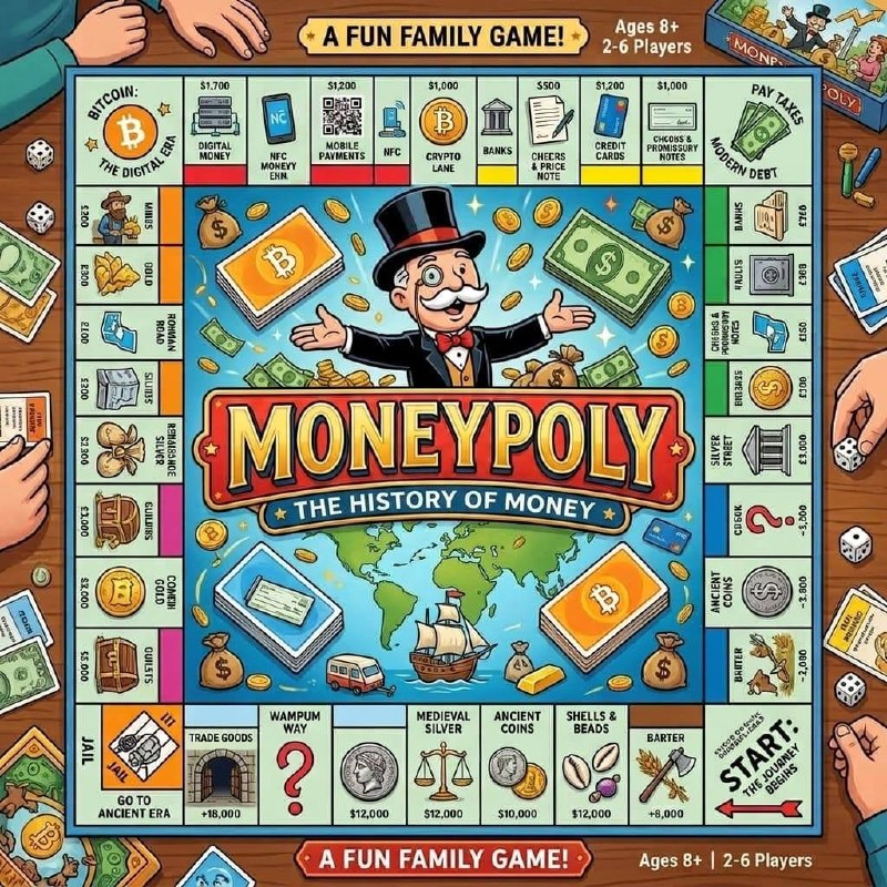 Moneypoly board game artwork